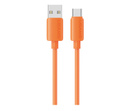 USAMS Kabel 3A Silicone Fast Charging USB-C pomarańczowy - 1569056 - zdjęcie 1